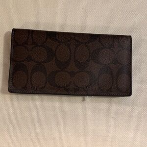 COACH Brown Signature Leather Wallet NEW